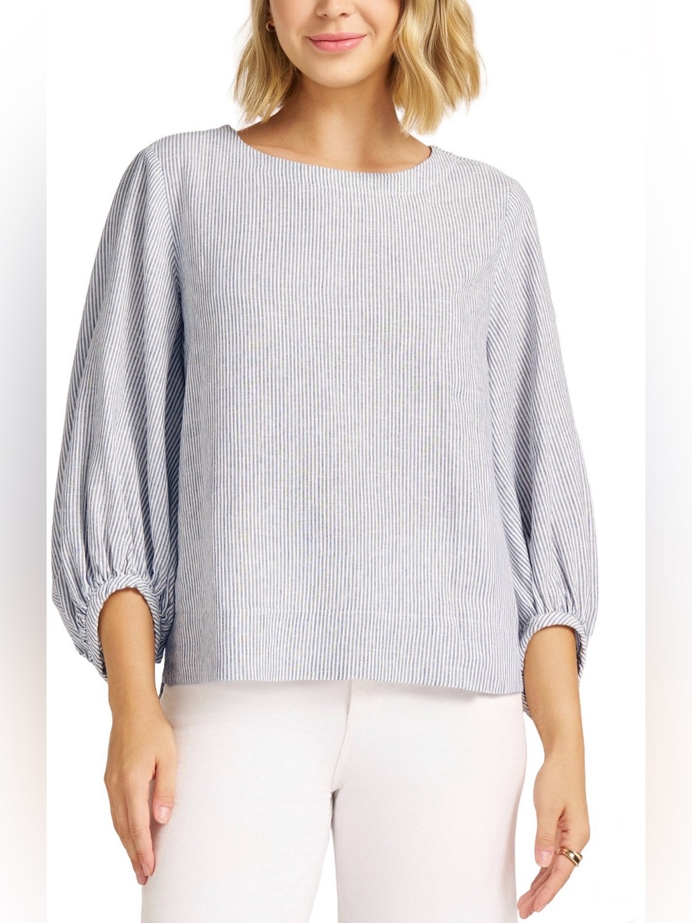 Matty M Women's Linen Blend Top